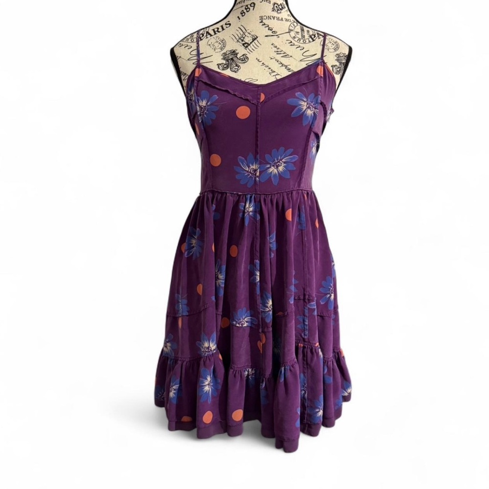 Juicy Couture Purple Blue Mini Sundress Spaghetti Strap